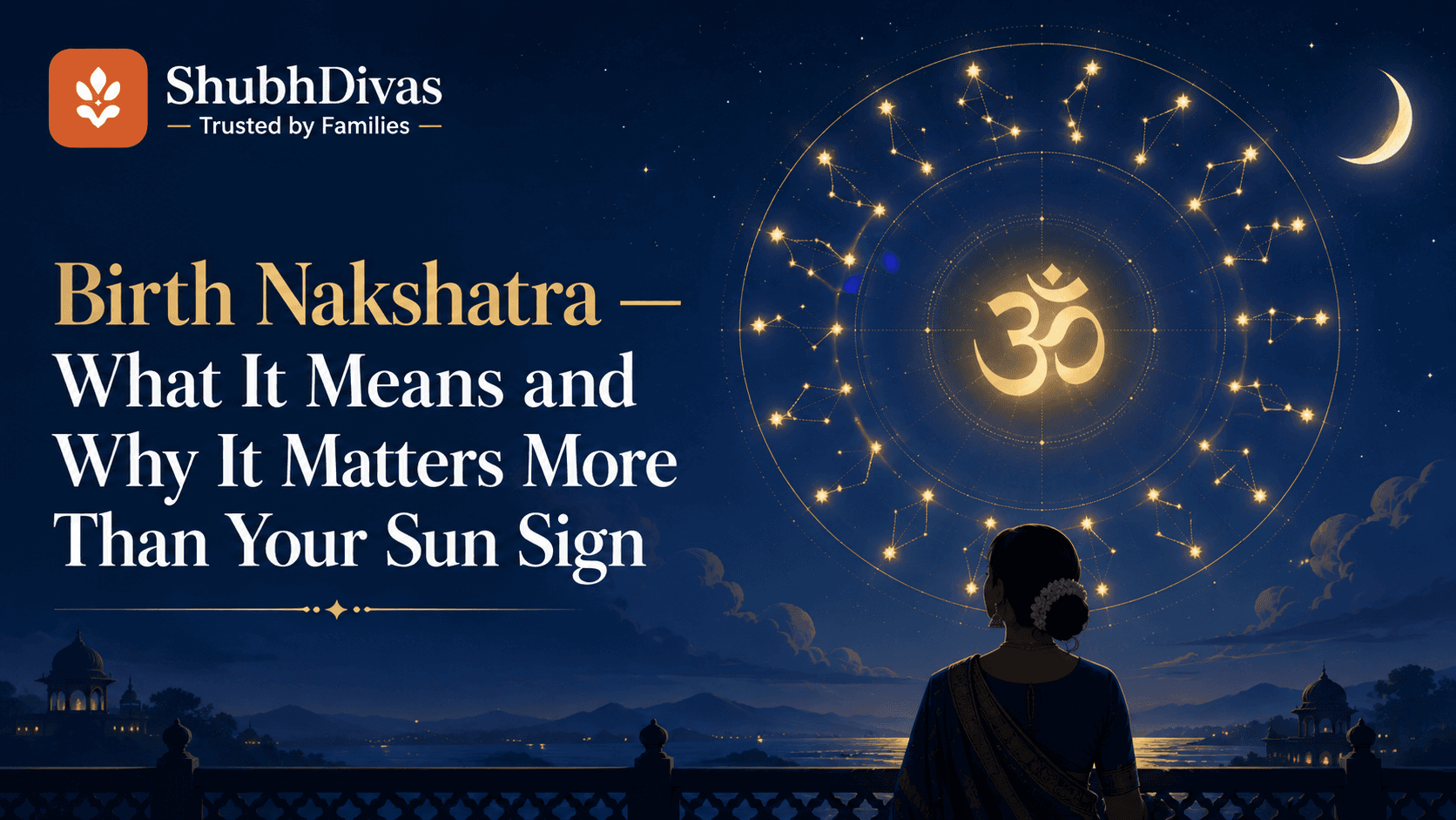 Vedic astrology chart showing the 27 nakshatras and their ruling planets for birth nakshatra calculation